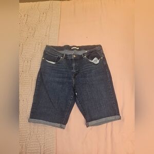 Levi's Dark Wash Denim Bermuda Shorts